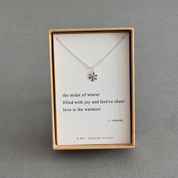 Snowflake Necklace – Sterling Silver Christmas Gift, 8 of 10