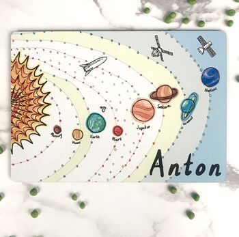 Personalised Space Placemat And Coaster Set, 5 of 6