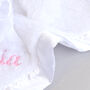 Personalised White Bunny Baby Comforter, thumbnail 8 of 9