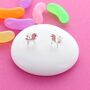 Poodle Dog Stud Earrings, thumbnail 1 of 2