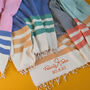 Personalised Cotton Throw, Beach Towel, thumbnail 3 of 11