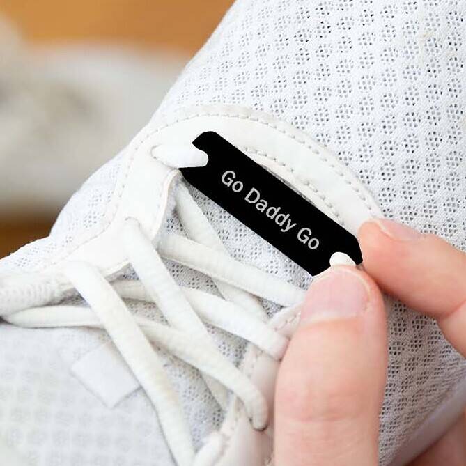 Personalised Black Running Shoe Tag, 1 of 9