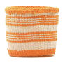 Orange Stripe And Natural Storage Baskets, thumbnail 2 of 8