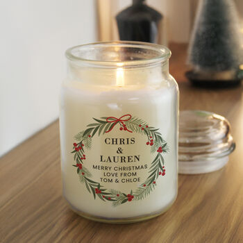 Personalised 1st Christmas In Our Home Candle Jar, 2 of 2