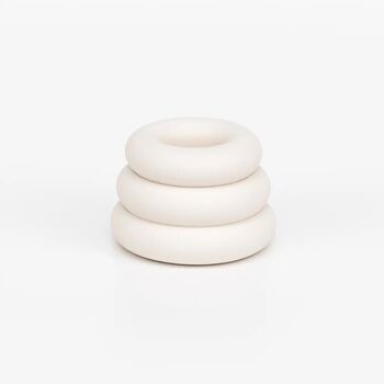 Triple O Candleholder: Chalk White, 2 of 4