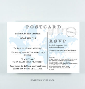 Travel Inspired Wedding Invitation 'Claire', 3 of 9