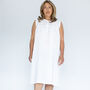 Women's White Cotton Nightdress Molly, thumbnail 3 of 4
