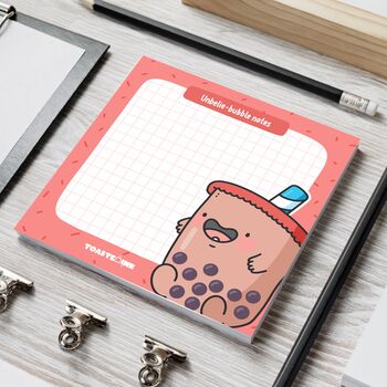 Cute Bubble Tea Sticky Notes, 4 of 6