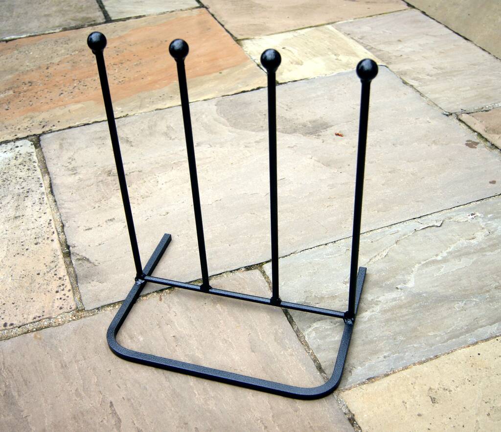 Two Pair Welly Boot Steel Storage Rack Made In Britain By The Orchard