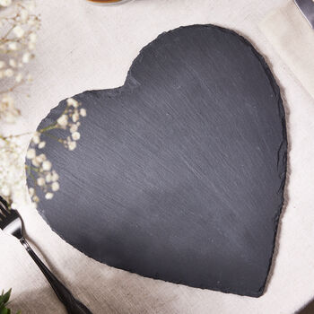 Slate Love Heart Cheese Board Place Mat, 7 of 7