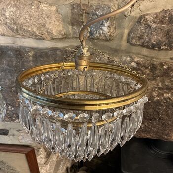 Vintage Crystal Waterfall Chandelier, 4 of 5