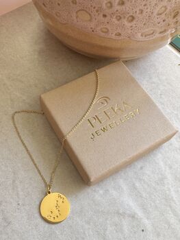 Star Stamped Star Sign Constellation Necklace, 6 of 6
