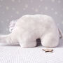Personalised Grey Elephant Baby Cushion, thumbnail 4 of 4