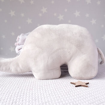 Personalised Grey Elephant Baby Cushion, 4 of 4