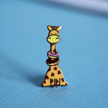 Cute Giraffe Enamel Pin, 2 of 5