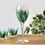Green Leaf Hand Painted Wine Glass, thumbnail 1 of 8