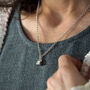 Silver Book Pile Necklace, thumbnail 2 of 9