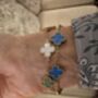 Bracelet With Five Small Clovers In Rainbow Of Colours, thumbnail 9 of 9