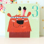 Bear 3rd Birthday Card, thumbnail 3 of 5