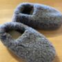 100% Siberian Wool Slippers In Graphite Grey, thumbnail 3 of 4