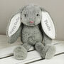 New Baby Gifts Personalised Bunny Soft Toy, thumbnail 8 of 9