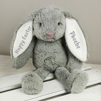 New Baby Gifts Personalised Bunny Soft Toy, 8 of 9