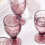 Set Of Four Amethyst Baroque Wine Goblets, thumbnail 5 of 8