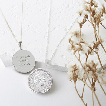 16th Birthday 2010 Five Pence Coin Necklace Pendant, 3 of 7