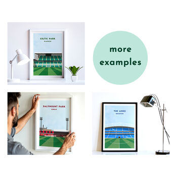 Personalised Football Stadium Art Print Gift : Request Any Stadium, 3 of 11