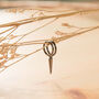 Black Sterling Silver Spike Drop Hoop Earrings, thumbnail 6 of 9