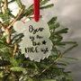 Personalised Santa Nice List Christmas Decoration, thumbnail 2 of 5