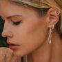 Azura Blue Topaz Sterling Silver Threader Earrings, thumbnail 2 of 8