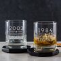 Personalised Engraved Year Of The Legend Mens Whiskey Glass, thumbnail 6 of 6