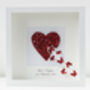 Ruby Wedding Anniversary Framed 3D Butterfly Heart, thumbnail 2 of 10