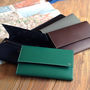 Personalised UK Made Recycled Leather Travel Wallet, thumbnail 2 of 6