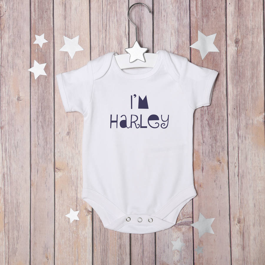 personalised name bodysuit by nutmeg home & gifts