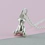 Children's Sterling Silver Teddy Bear Necklace, thumbnail 3 of 5