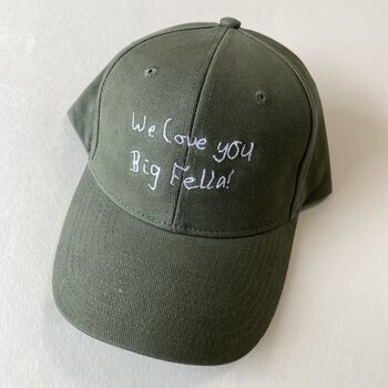 Personalised Handwriting Cap, 2 of 2