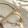 Contrast Chain Necklace With Infinity Pendant, thumbnail 3 of 4