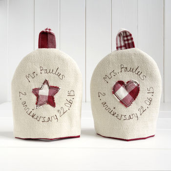 Personalised Egg Cosies Gift For Wedding Or Anniversary, 5 of 12