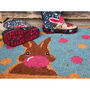 Printed Coir Doormat Bunny, thumbnail 2 of 3