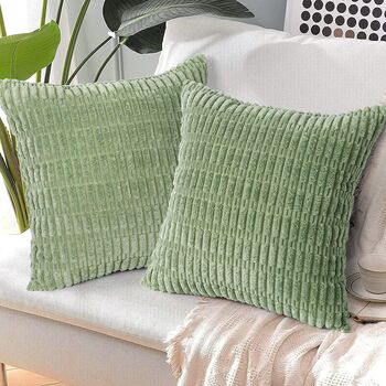 Set Of Two Corduroy Cushion Covers Throw Pillow Covers, 3 of 11
