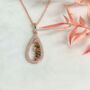 Teardrop Tourmaline 18k Rose Gold Plated Necklace, thumbnail 1 of 4