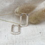 Sustainable Silver Square Midi Hoops, thumbnail 1 of 5