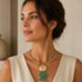 Layered Coloured Faux Stone Pendant Collar Necklace, thumbnail 1 of 3