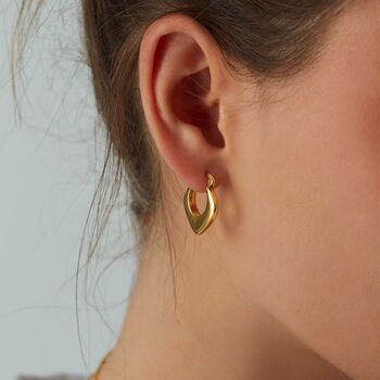 Women's Pointed Hoop Earrings, 4 of 5