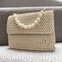 Personalised Pearl Straw Clutch Cross Body Bag, thumbnail 3 of 4