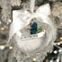 First Christmas Married Snowy Acrylic Christmas Bauble, thumbnail 2 of 7