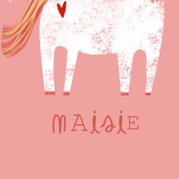 Personalised Unicorn Print, 2 of 2