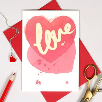 Personalised Red Love Heart Valentine's Card, 3 of 3